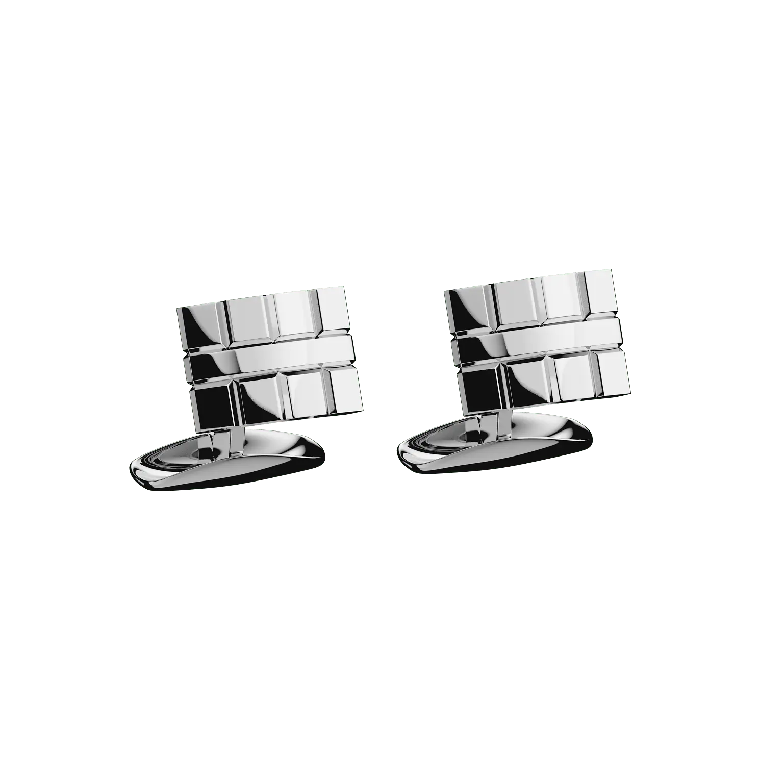 

Запонки Chopard Ice Cube Curved Cufflinks - Металл серебристого тона