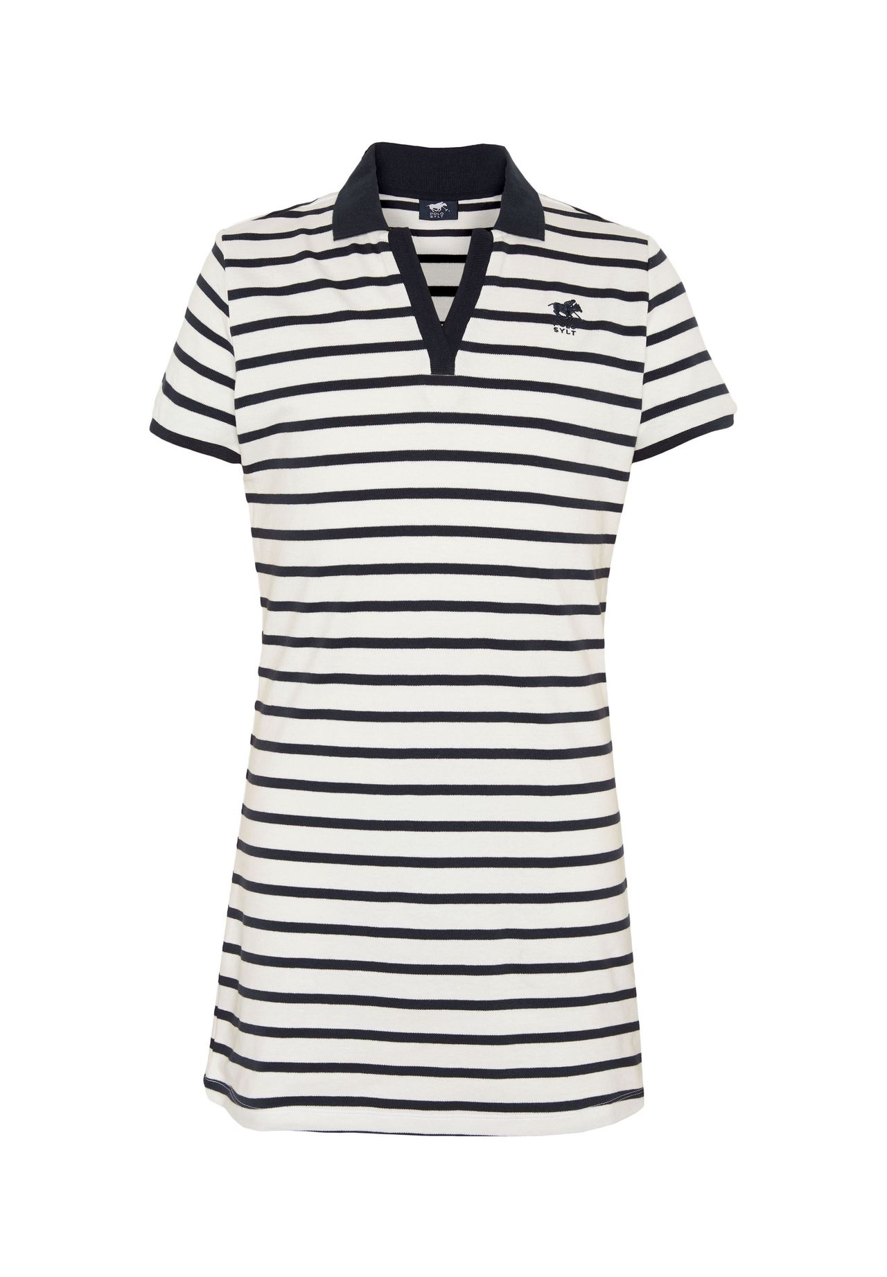 

Полосатое платье в стиле поло POLO SYLT, цвет 1048 White/dark Blue