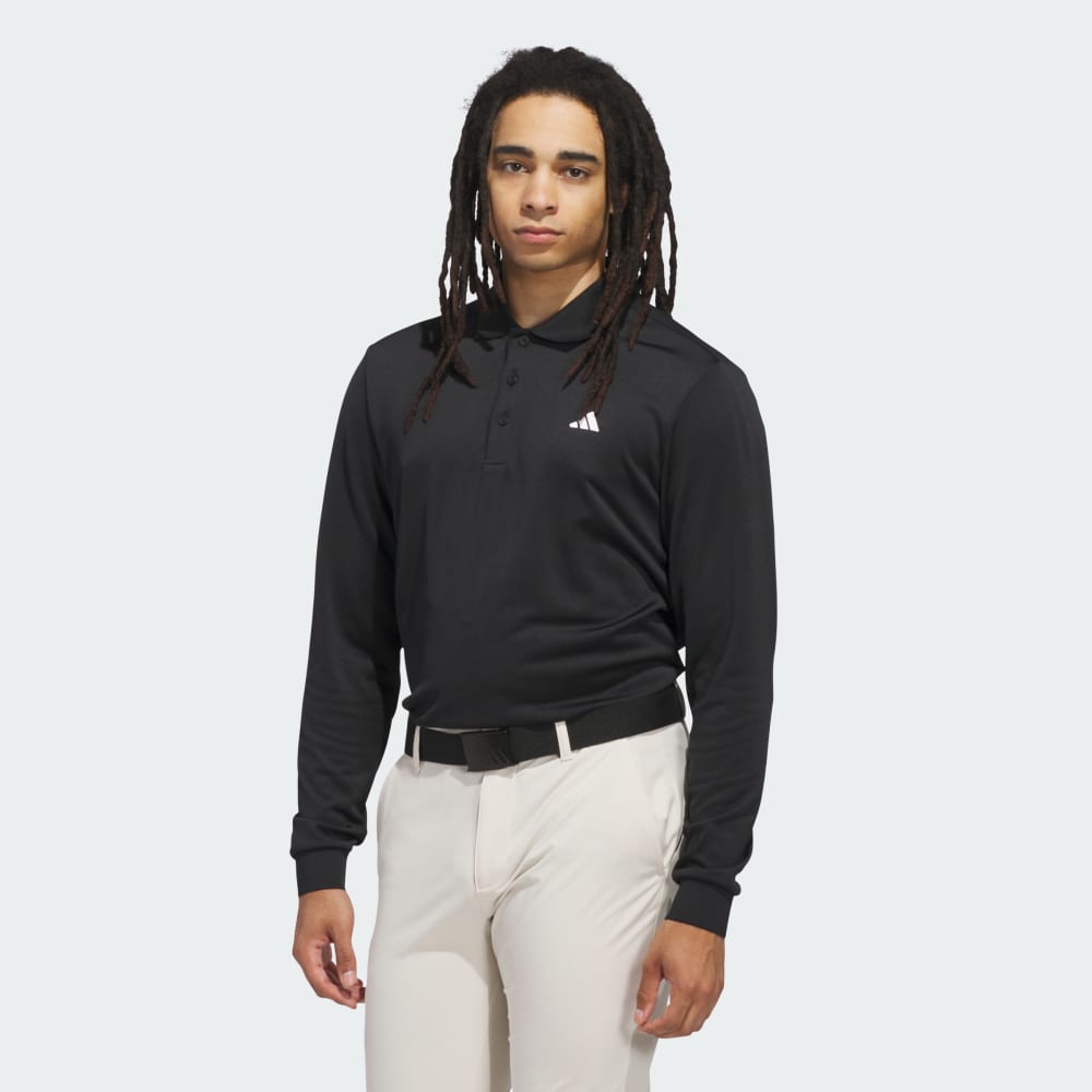 Поло Adidas Ultimate365 Cold.rdy Long Sleeve Polo Shirt, черный — фото 3