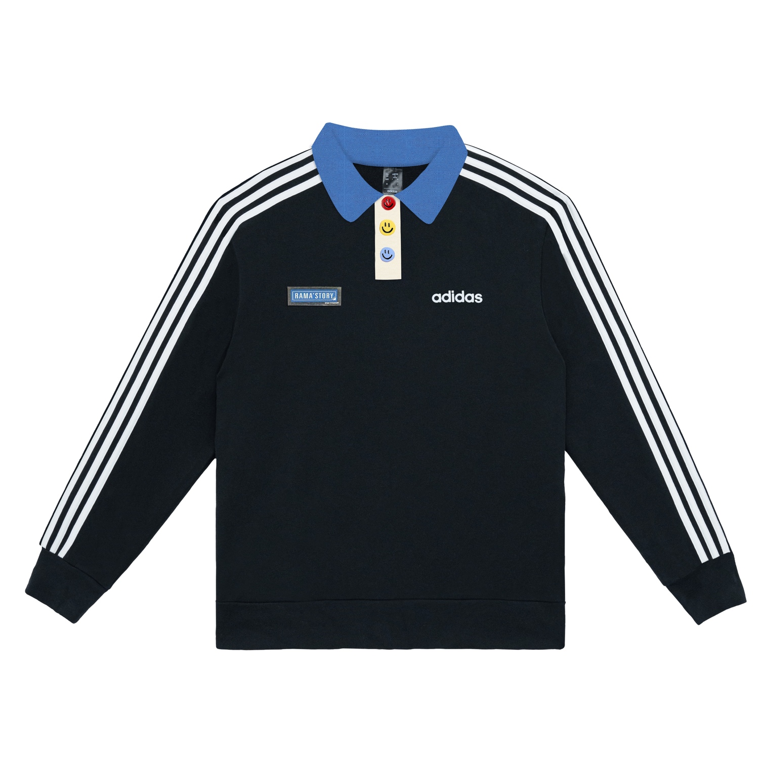 

Унисекс поло черное Adidas, черный