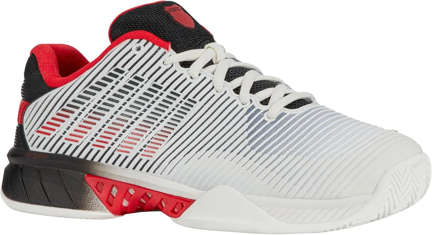 Мужская теннисная обувь K-Swiss Hypercourt Express 2, Bright White/Stretch Limo/High Risk Red — фото 3