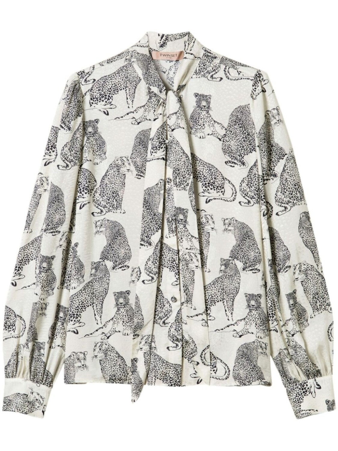 

TWINSET рубашка с узорчатым жаккардом, нейтральный цвет
