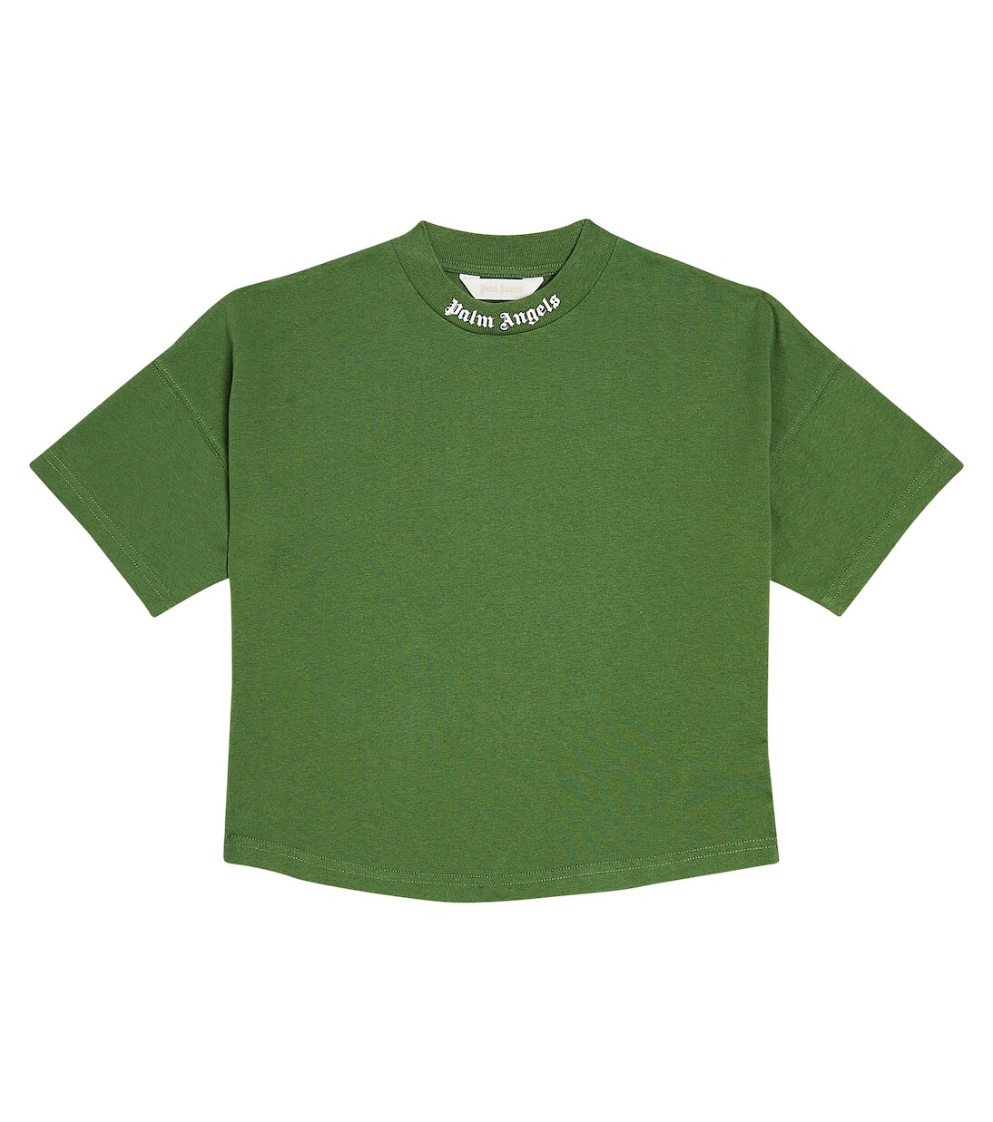 

Футболка из хлопкового джерси с логотипом Palm Angels Kids, зеленый
