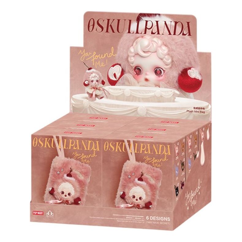 

Набор из 6 плюшевых мини-игрушек Pop Mart Skullpanda You Found Me в запечатанной упаковке (6 коробочек-сюрпризов)