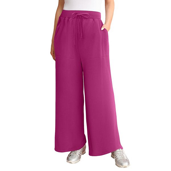 

Женские утепленные флисовые брюки-клеш plus size comfort+ Roaman'S, Raspberry