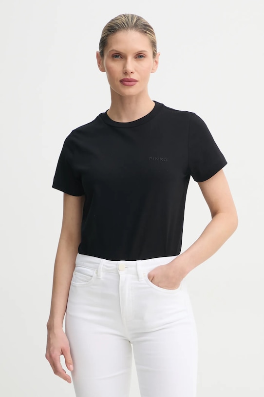 

Хлопковая футболка Pinko, черный