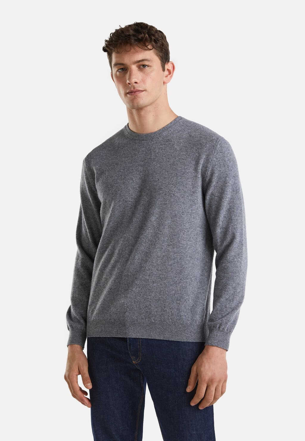 

Вязаный свитер CREW NECK United Colors of Benetton, цвет grey