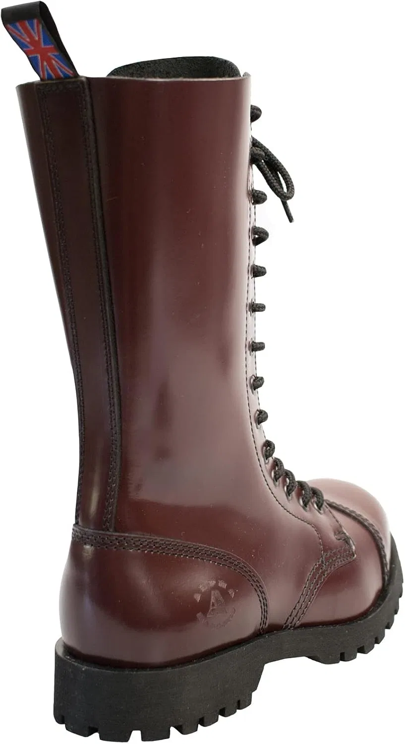Ботинки Alpha Rangers 14-Hole Boat Festival Army Gothic Leather Combat Boots со стальным носком Original Alpha Rangers, Oxblood 5042 — фото 2