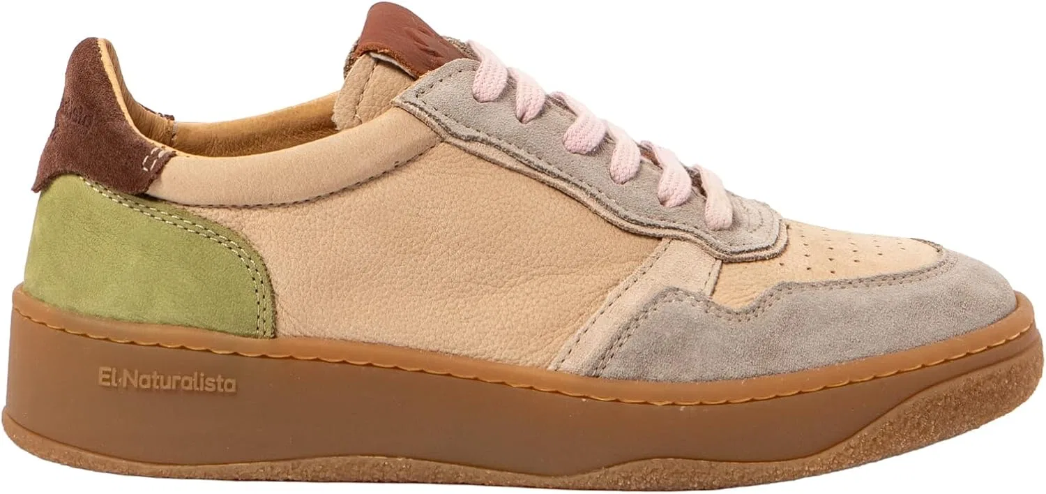 Кроссовки EL Naturalista Unisex N5844 Geo Trainers, кремовый, фиолетовый, размер 45 (европейский стандарт)