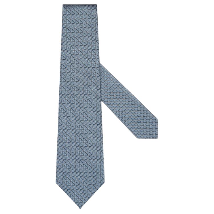 

Ermenegildo Zegna Галстук жаккардовый с геометрическим цветочным узором, Blue