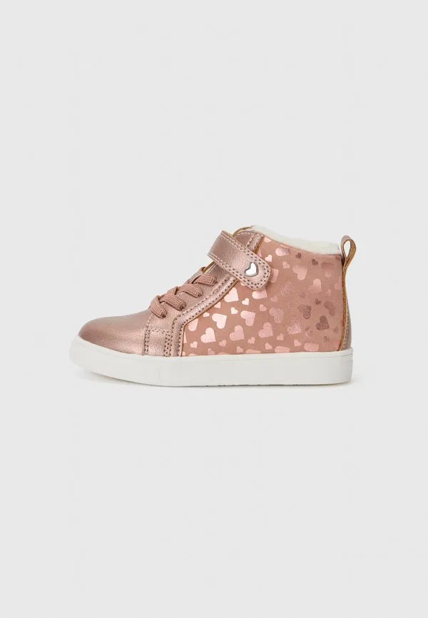 Высокие кроссовки цвета розового золота Friboo, Rose Gold-Coloured