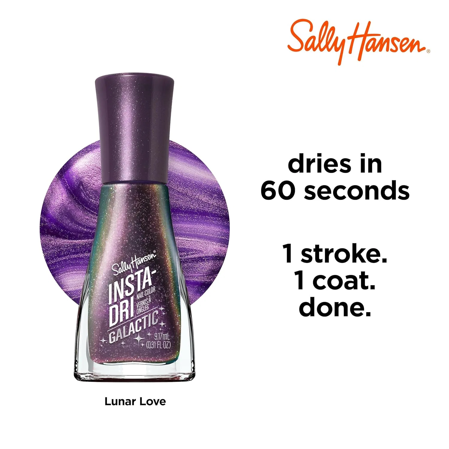 Лак для ногтей Sally Hansen Insta-Dri «Galactic Lunar Love», 9.17 мл Sally Hansen — фото 4