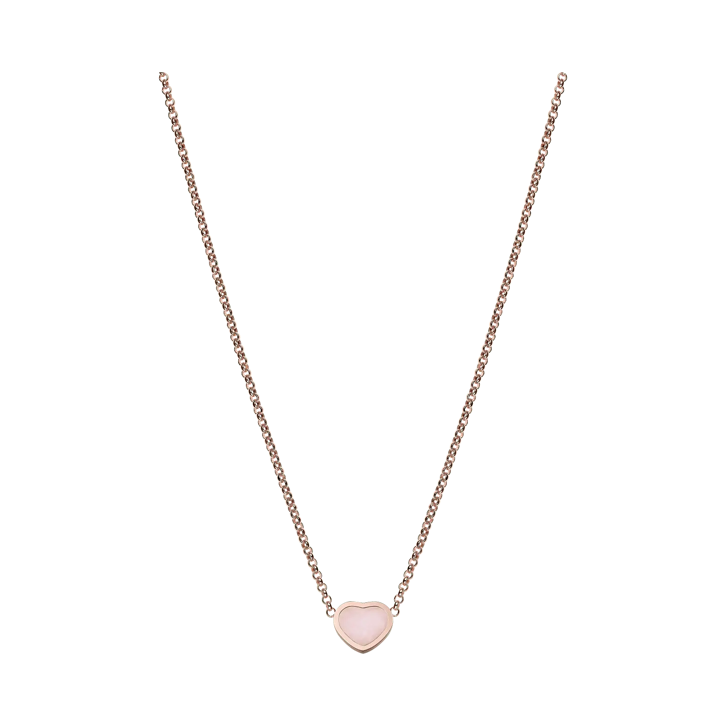 

Цепочка Chopard My Happy Hearts - Ожерелье, розовое золото, розовый опал