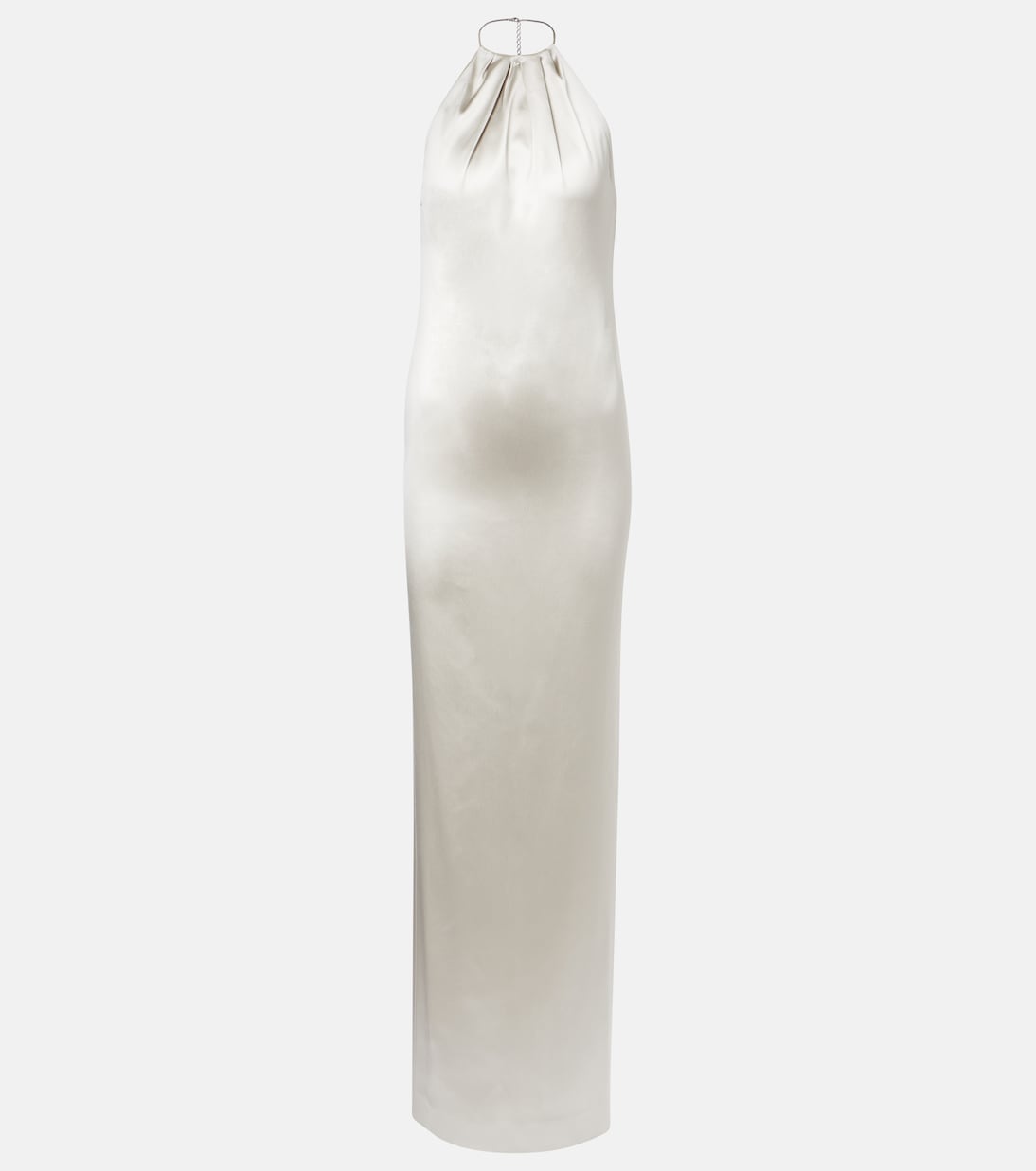 

Атласное платье Corra с халтернеем Ralph Lauren Collection, Mist