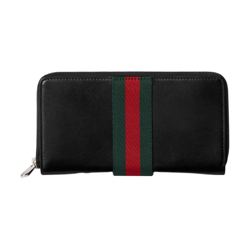 

GUCCI Кожаный кошелек TrademarkWeb для мужчин, черный