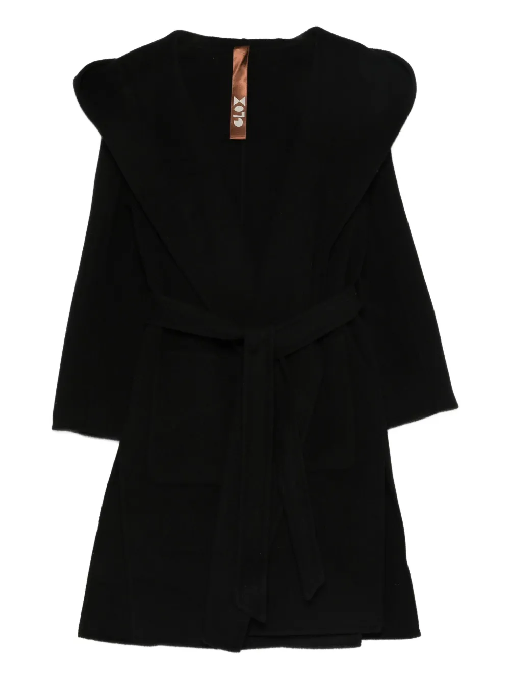 

Пальто с поясом Glox, черный