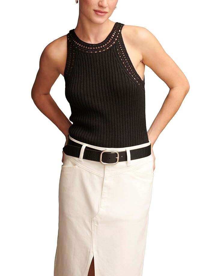 

Свитер Lucky Brand Knit Rib Tank, цвет Dark Black