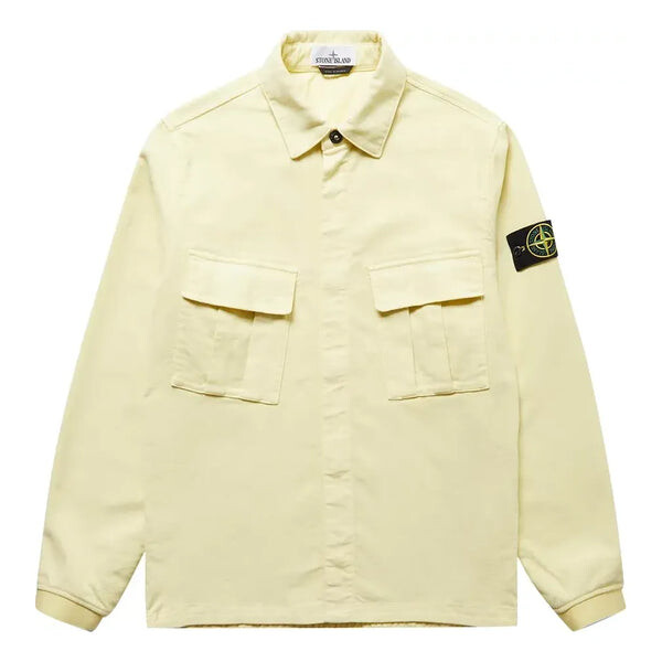 

Рубашка compass patch flap pocket shirt 'yellow' Stone Island, желтый