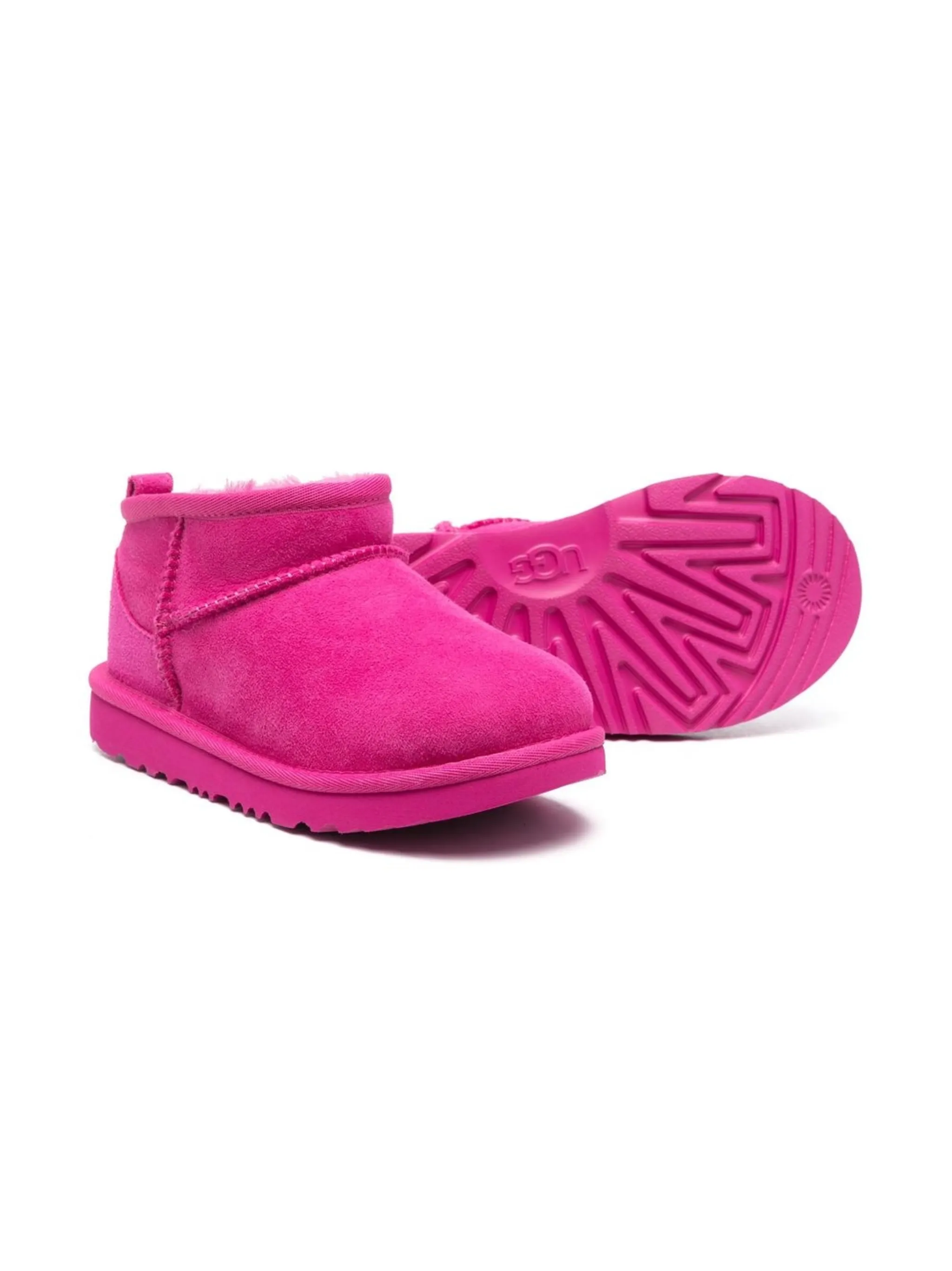 Угги Classic Ultra Mini Ugg Kids, розовый — фото 2
