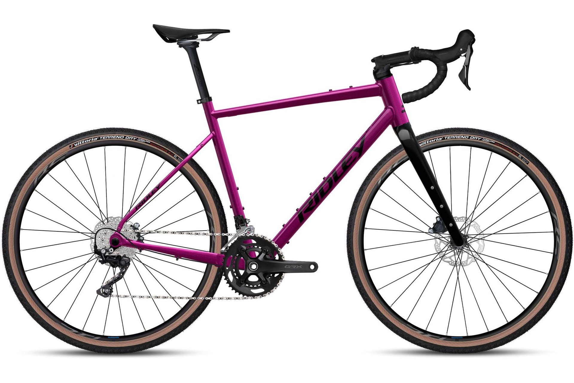 

Гравийный велосипед Ridley Kanzo adventure alu - shimano grx400 - 28 дюймов - diamant, pink | jazzberry jam metallic / pc69 / kav01cs
