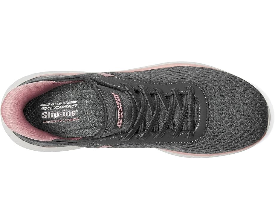 Кроссовки BOBS from SKECHERS Hands Free Slip-Ins Bobs Squad Chaos - Stroke of Luck, серый — фото 2