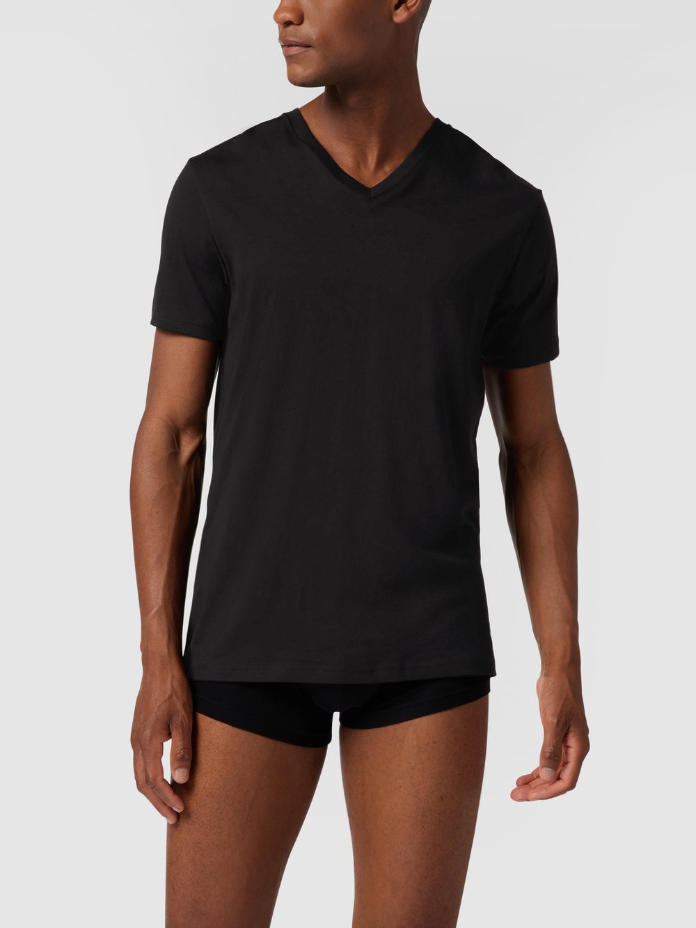 

Упаковка из 2 футболок из хлопка с V-образным вырезом Polo Ralph Lauren Underwear, черный