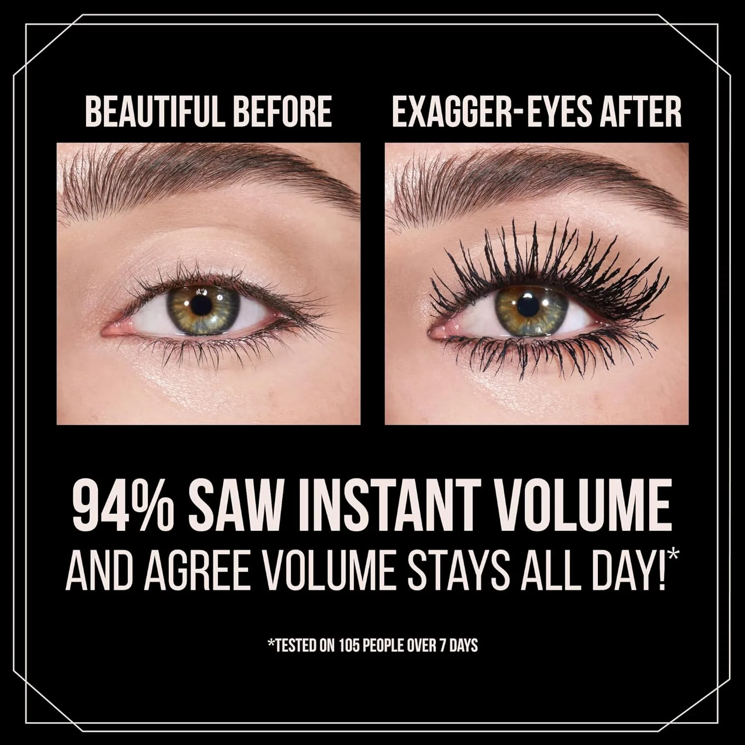 Тушь для ресниц Charlotte Tilbury Exagger-Eyes Instant Volume, объемная, удлиняющая, без комочков, стойкость 28 часов 8,3 мл (1 шт.), Exagger-Black — фото 2