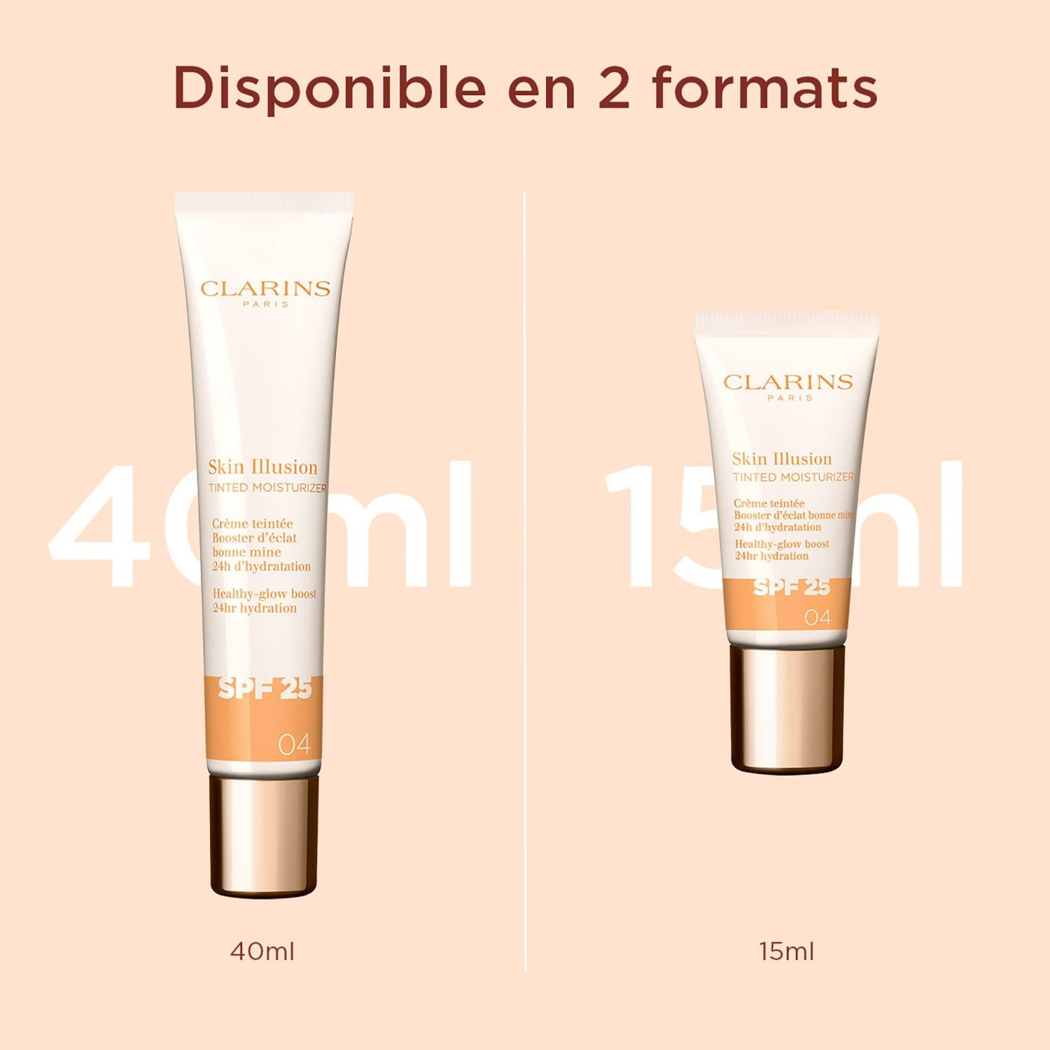 BB-крем skin illusion skin illusion tinted moisturizer spf25 Clarins, 04, объем 40 мл. — фото 4