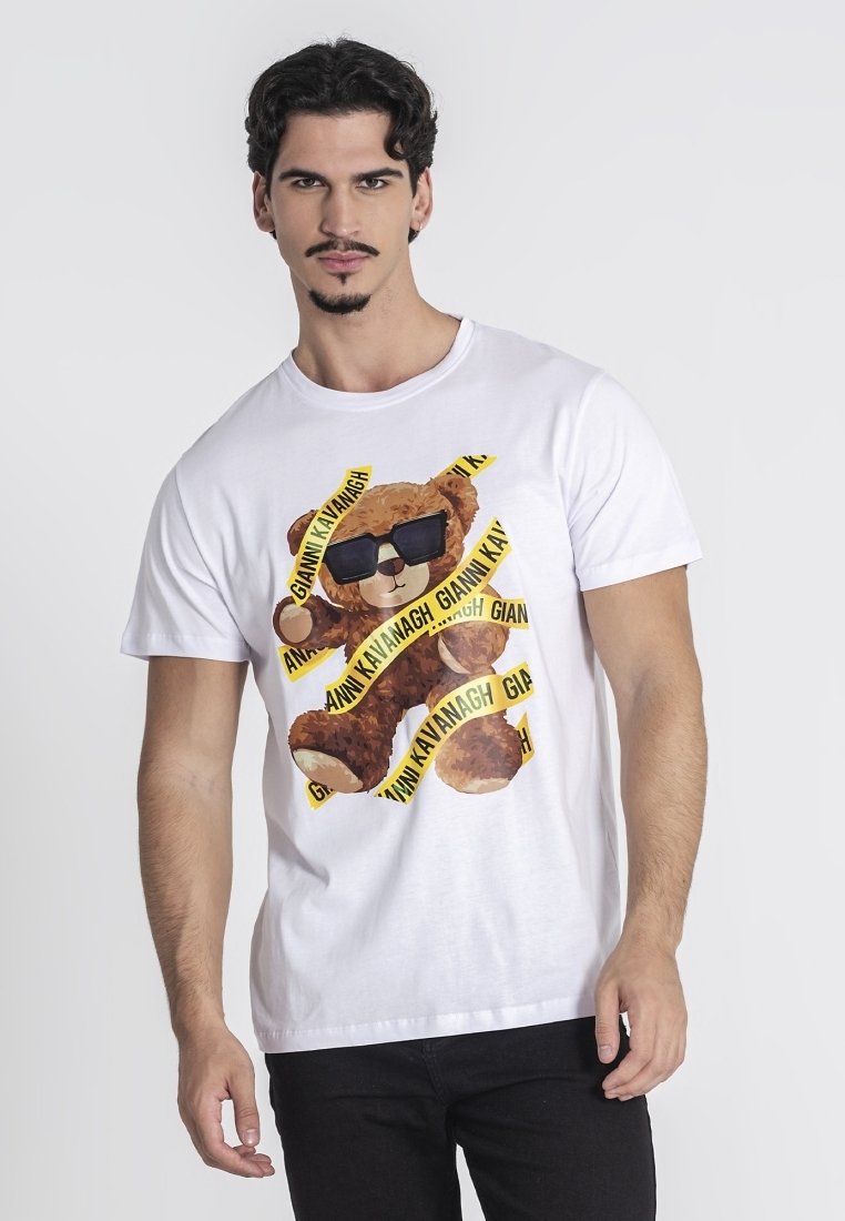 

Футболка с принтом DANGER BEAR Gianni Kavanagh, белый