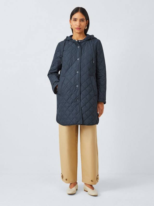 

Стеганое пальто erio Weekend MaxMara, темно-синий