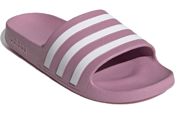 Тапочки adilette aqua slide 'cherry metallic white' Adidas, фиолетовый — фото 4