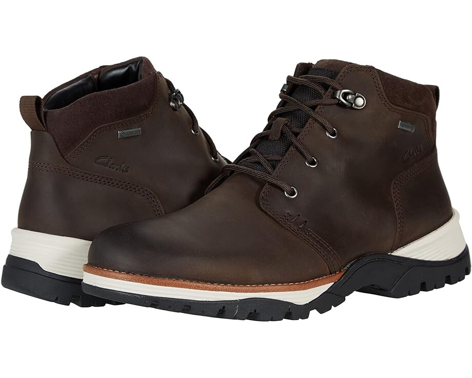 

Ботинки Clarks Topton Mid GTX, цвет Dark Brown Oily Leather