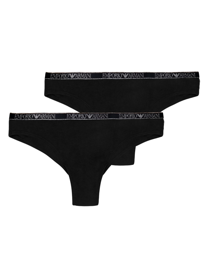 

Emporio Armani Комплект из 2 трусов-бриджей бразильского типа черного цвета