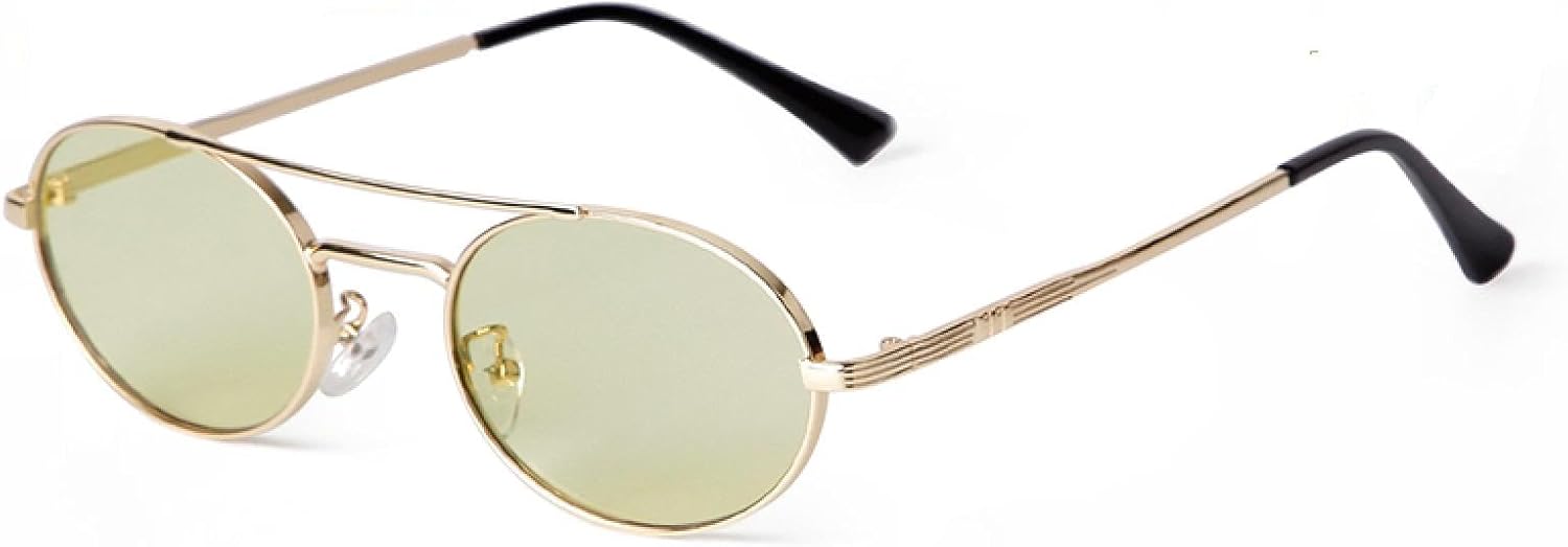 

Винтажные ретро-солнцезащитные очки в стиле стимпанк овальной формы для женщин, защита от УФ-излучения UV400, черные металлические, маленькие солнцезащитные очки для женщин и мужчин WNCKSQ, C5