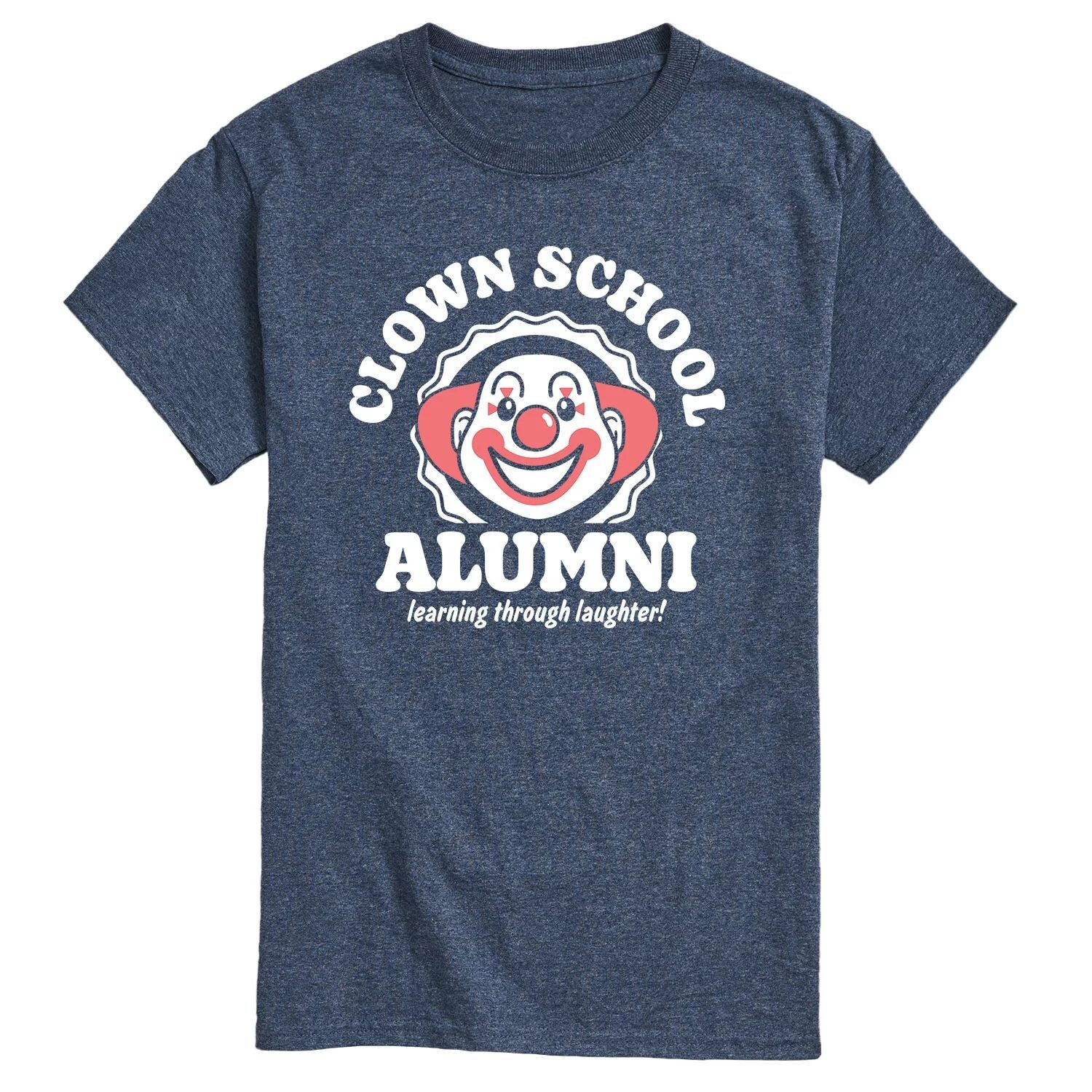 

Мужская футболка с рисунком Clown School Alum Licensed Character
