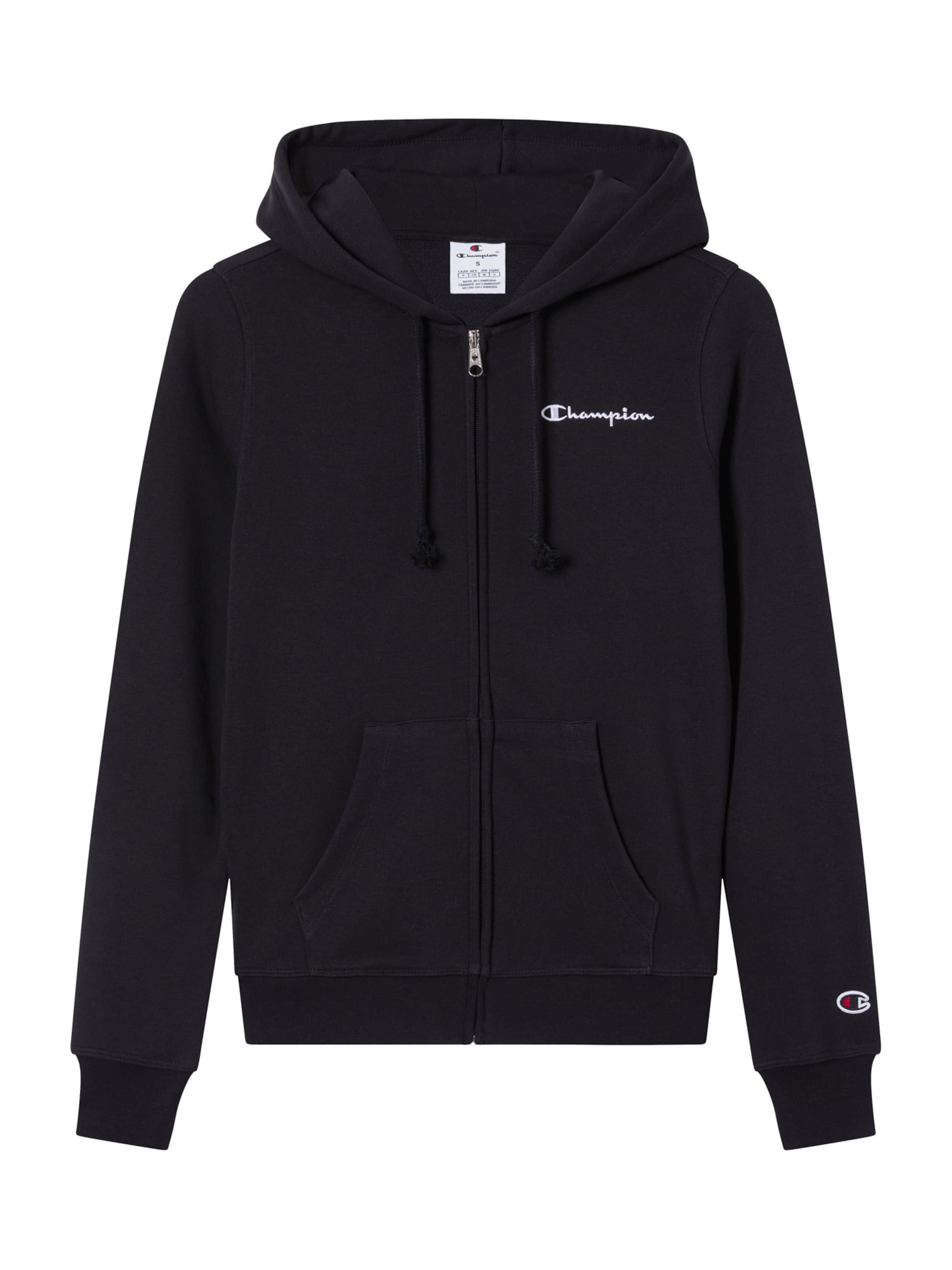 

Champion Authentic Athletic Apparel Худи на молнии в черном цвете