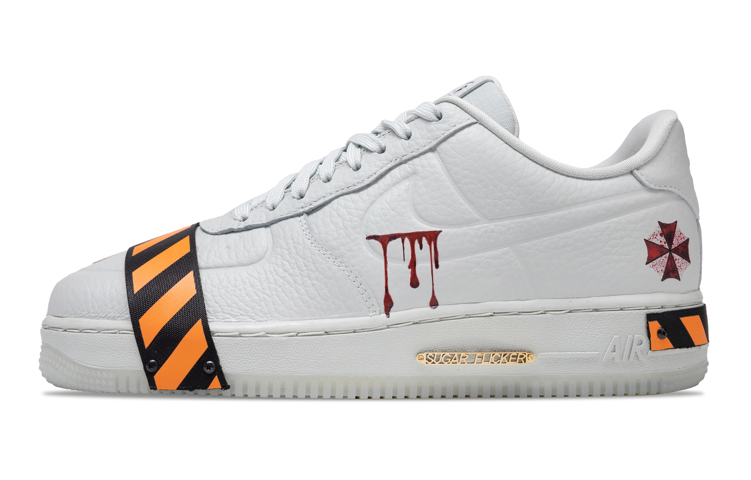 

Кроссовки skateboard мужские Air Force 1 Raccoon City Abrasion Resistant low top белые красные Nike, белый/красный