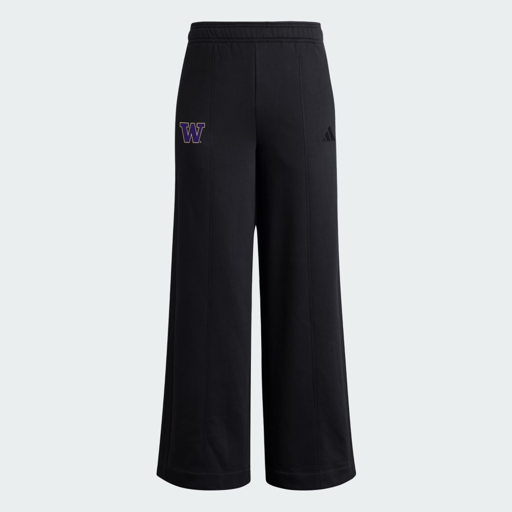 

Спортивные брюки Adidas Washington Huskies Women's Exclusive 3-Stripes Fleece Wide Leg Pant, цвет Black/White/Ncaa-Wtn-7yy