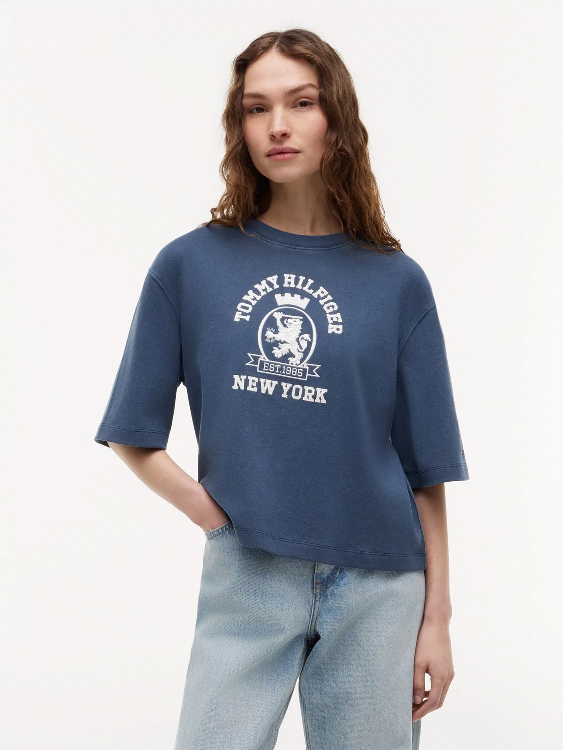 Рубашка Tommy Hilfiger темно-синего цвета — фото 3