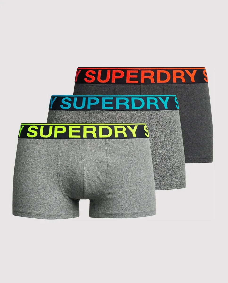 

Комплект из трех трусов из органического хлопка Superdry, мультиколор