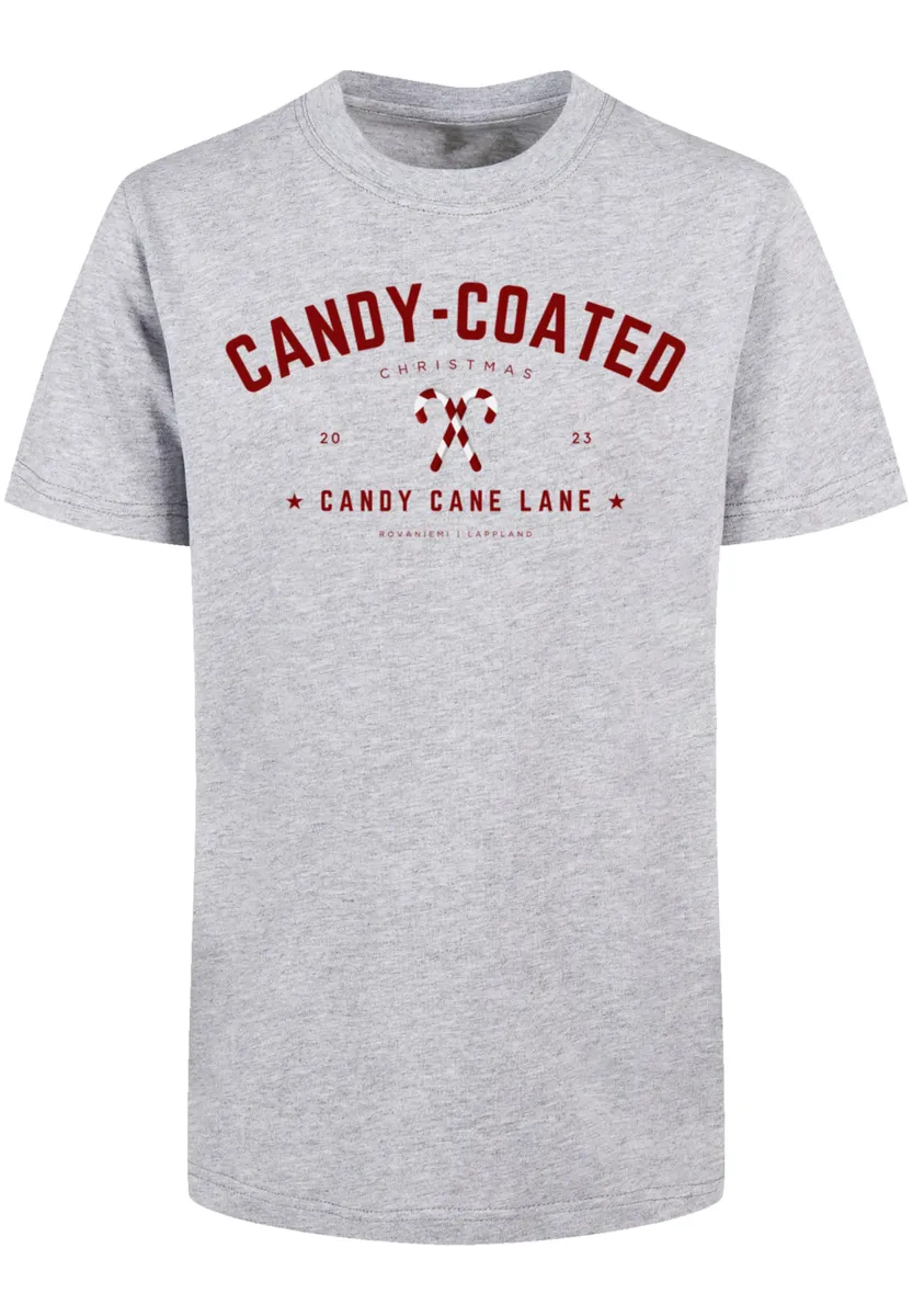 

F4NT4STIC Футболка "Christmas Candy Coated Christmas", Рождество, подарок, логотип, серый