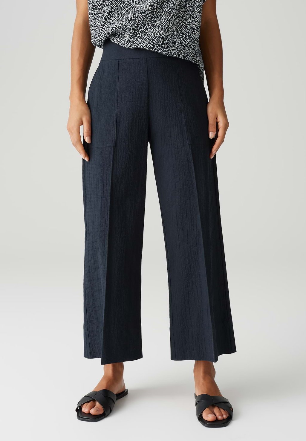 

Брюки HIGH RISE CROPPED WIDE FIT CARGO OPUS, темно-синий