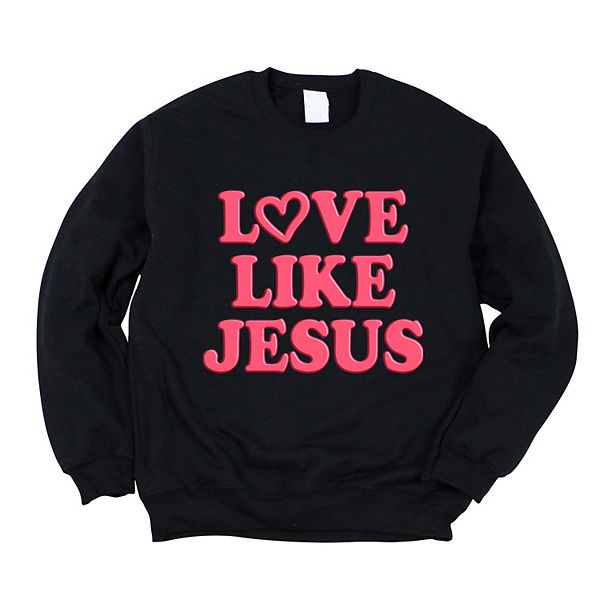 

Графический свитшот Love like Jesus heart bold puff Simply Sage Market, Midnight, Зеленый, Графический свитшот Love like Jesus heart bold puff Simply Sage Market, Midnight