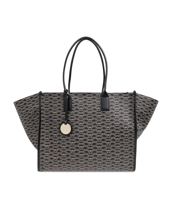 

Сумка Шоппер с монограммой Emporio Armani, черный