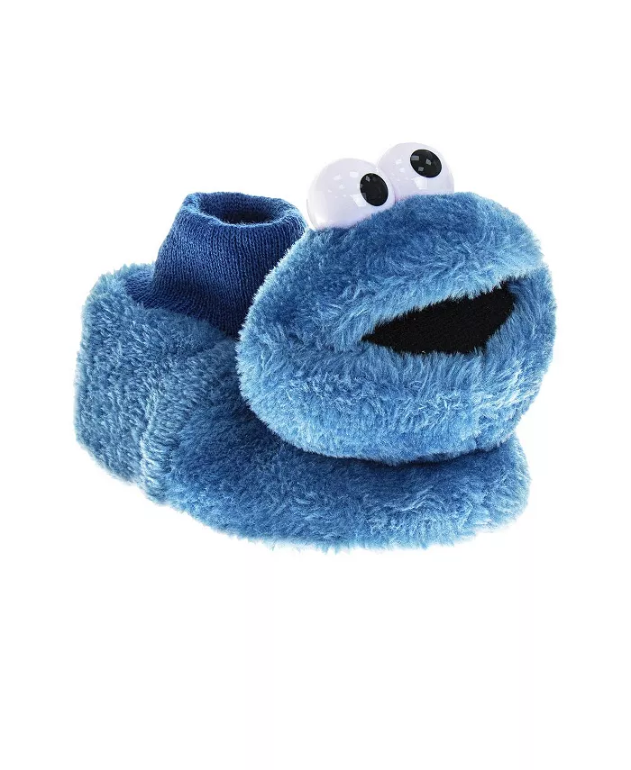 

Тапочки Happy Cookie Monster для мальчиков и девочек, двойные размеры Sesame Street
