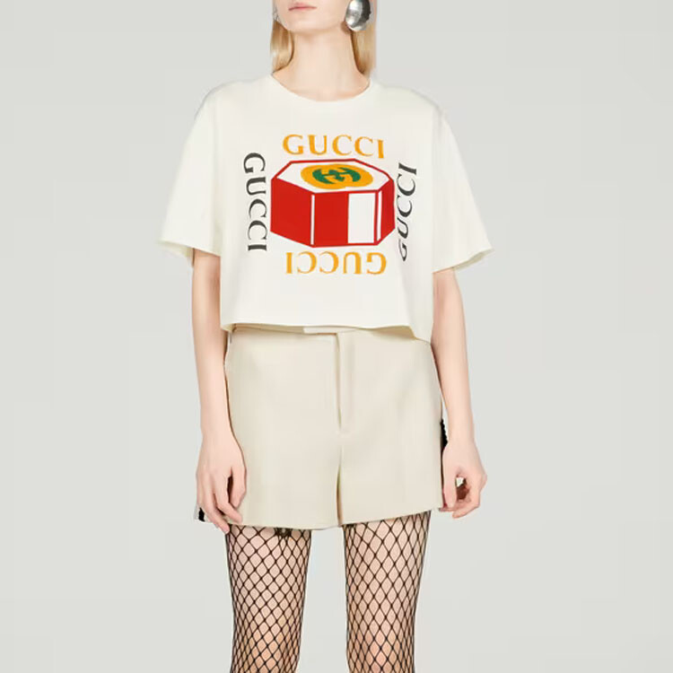 Топ женский Gucci, Изысканный дизайн, Бежевый — фото 3