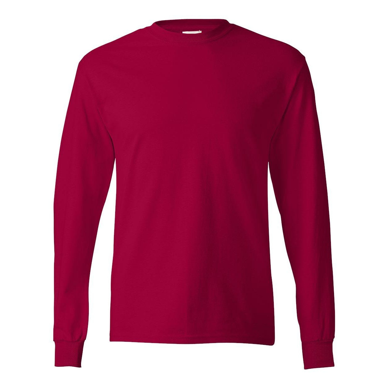 

Футболка Hanes Authentic с длинным рукавом, темно-красный