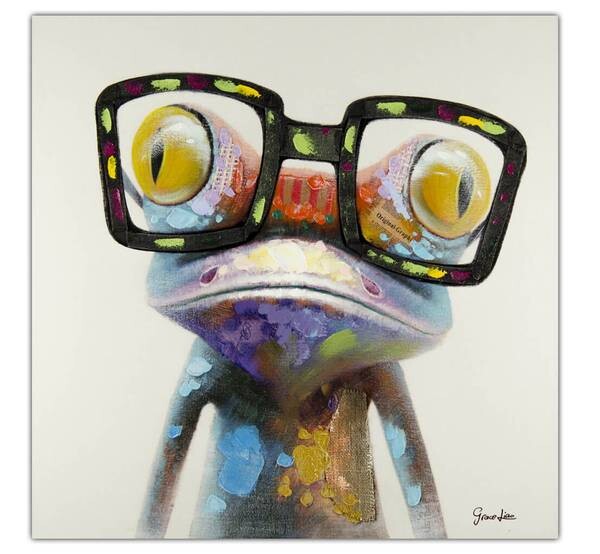 

Акриловая картина ручной работы KUNSTLOFT Sei kein Frosch, многоцветный