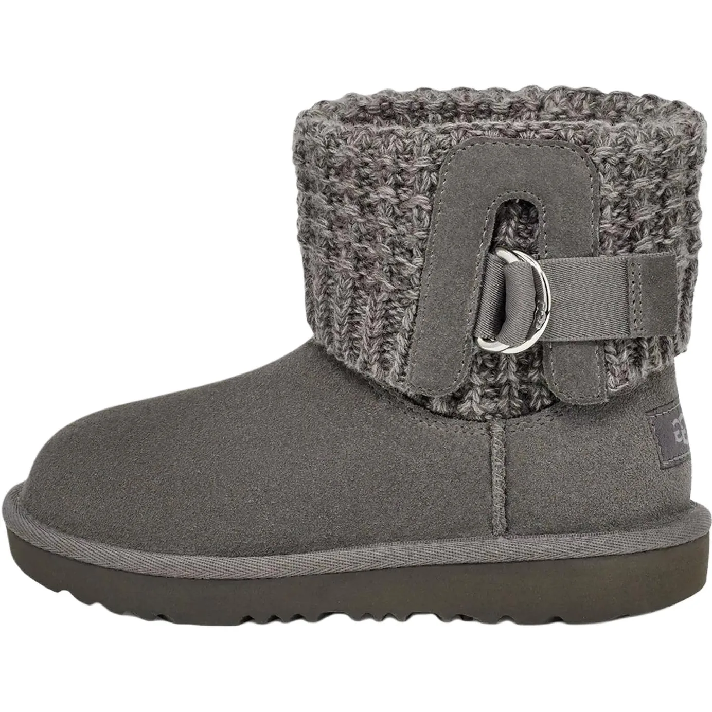 UGG Детские серые ботинки с противоскользящей и износостойкой подошвой