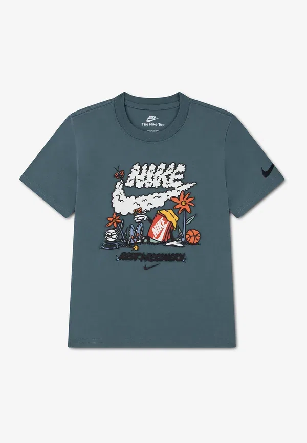 Футболка Nike Sportswear Rest and Print, цвет минеральный сланец